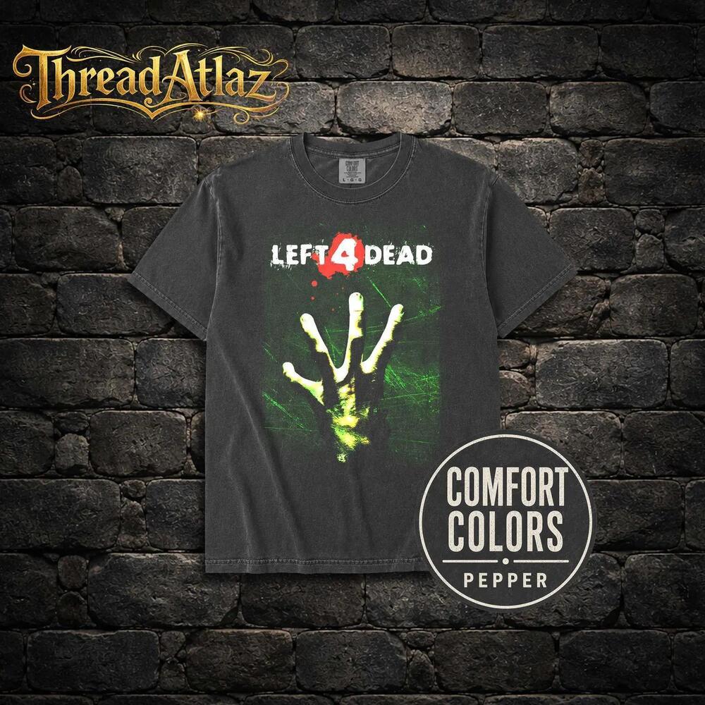 Left 4 Dead Valve Tee Retro Y2K Zombie Shooter Video Game T-Shirt